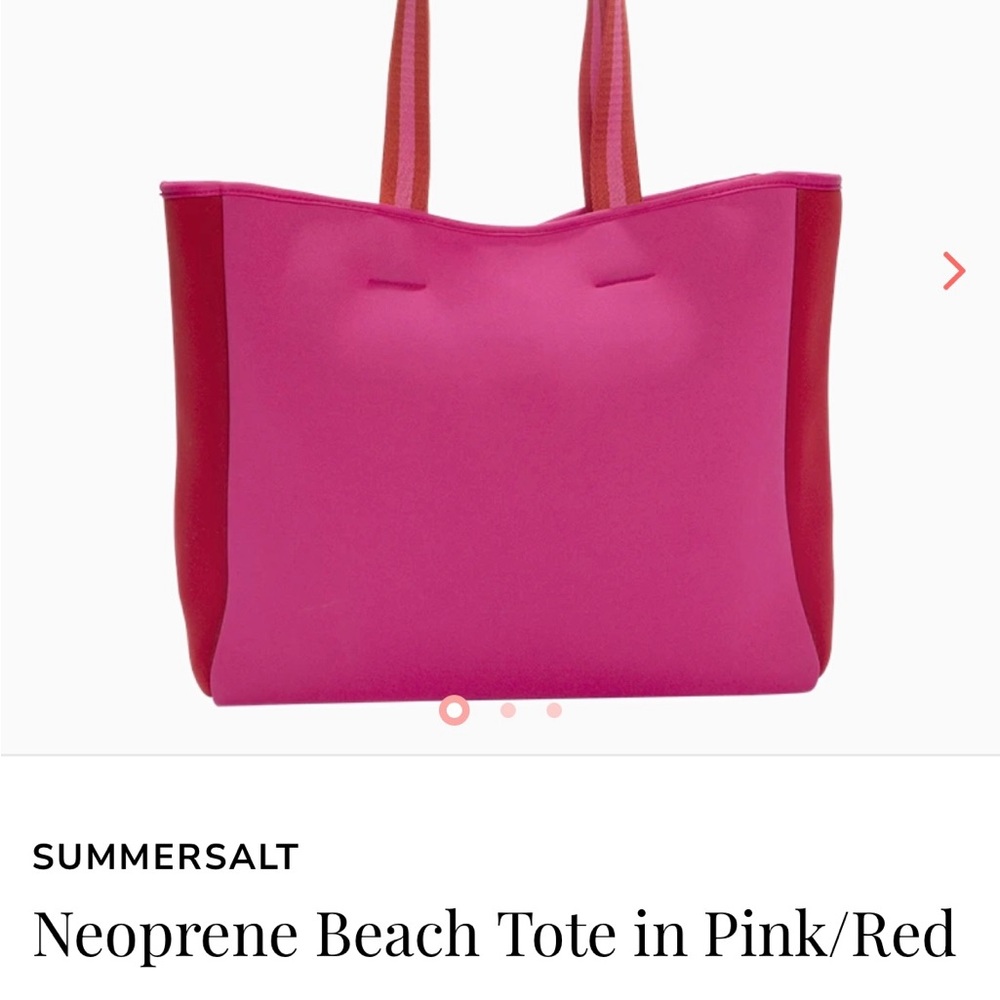 Summersalt Pink and Red Neoprene Tote Bag
